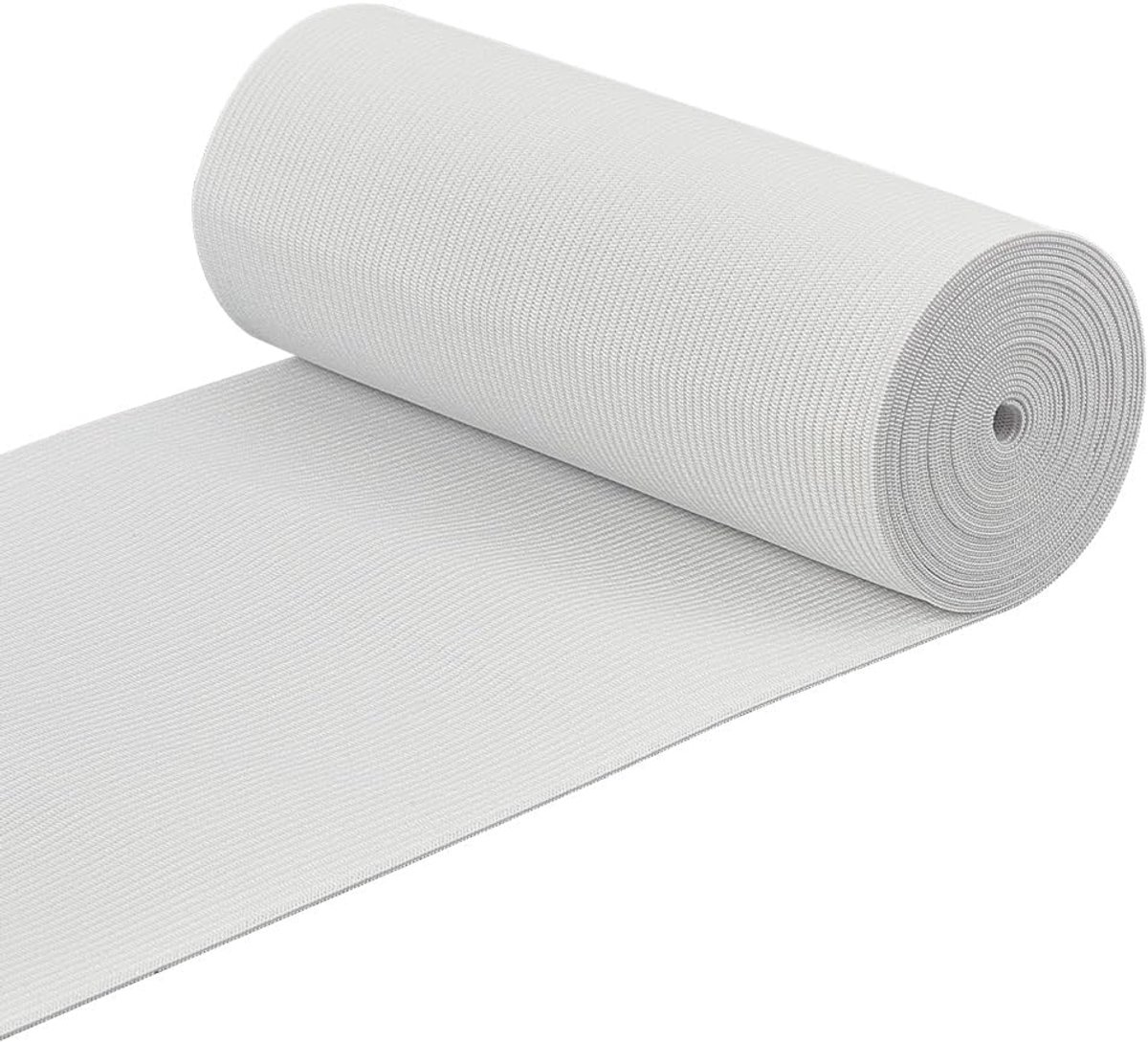 SnelShoppen - Witte Elastische Band 3 m x 150 mm Sterk voor Naaiwerk, Breien en Creatieve Klussen - Hoogwaardige Polyester en Rubber