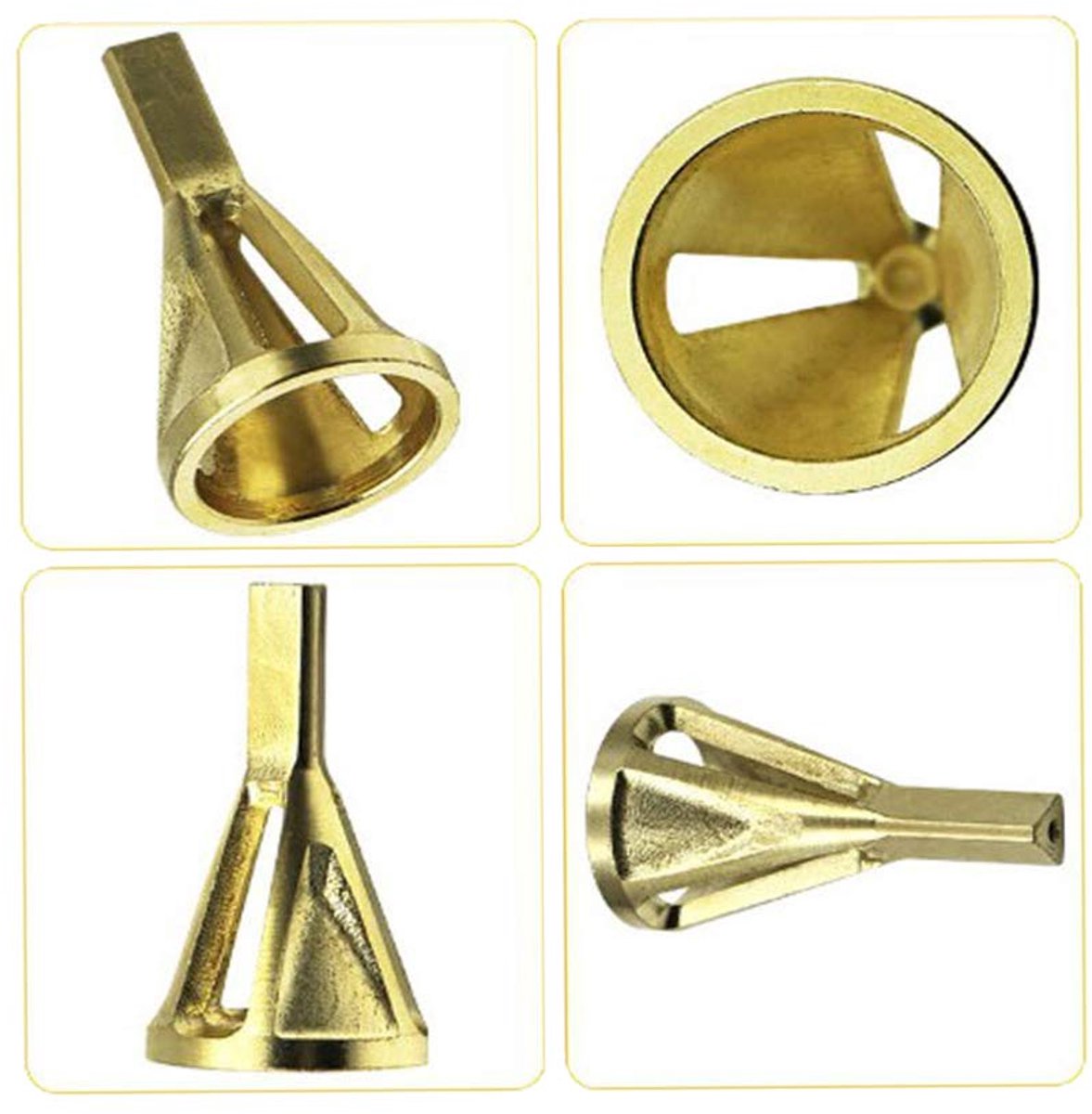 SnelShoppen - Deburr Tool voor Externe Vouw, RVS Verwijderingsboor voor Stalen Schroeven, Schadelijke Extractor Hoed Elimineren, Goudkleurig, 22 mm