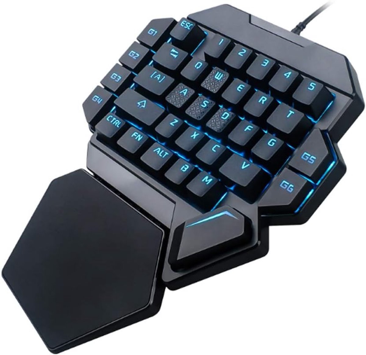 SnelShoppen - Eenhandig Toetsenbord, RGB Verlicht Mechanisch Gaming Toetsenbord met Macro Definitie Functie, USB Backlight Toetsenbord met 35 Toetsen