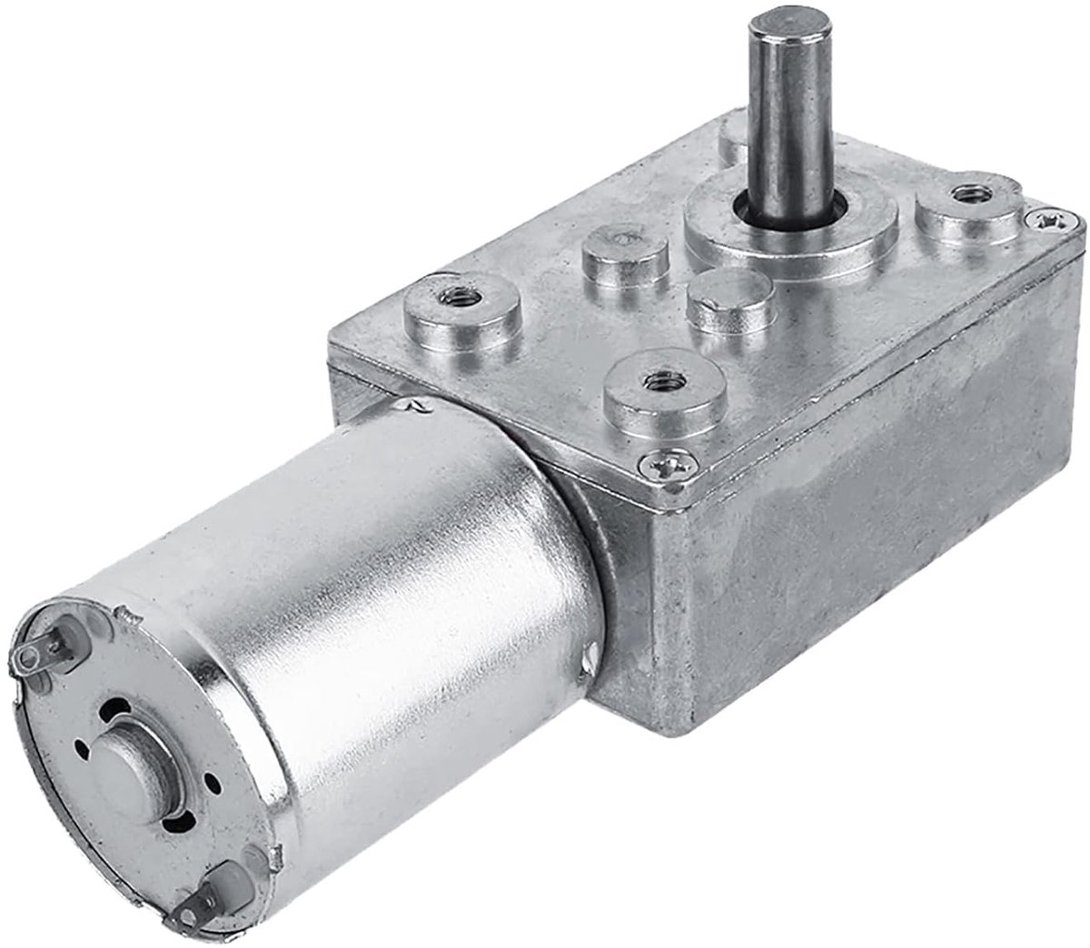 SnelShoppen - DC 12V Elektrische Motor met Hoge Koppel Gear Motor, CW/CCW Omkeerbare Versnellingsbak Motor (20RPM) voor Deur Openers, Ramen, Miniatuur