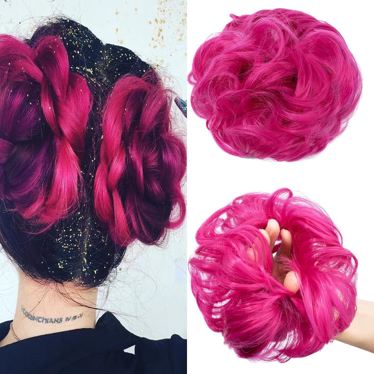 Haarstuk Wavy Curly Messy Bun - Hoogwaardige synthetische vezels - Geschikt voor dagelijks gebruik - ShopVlot