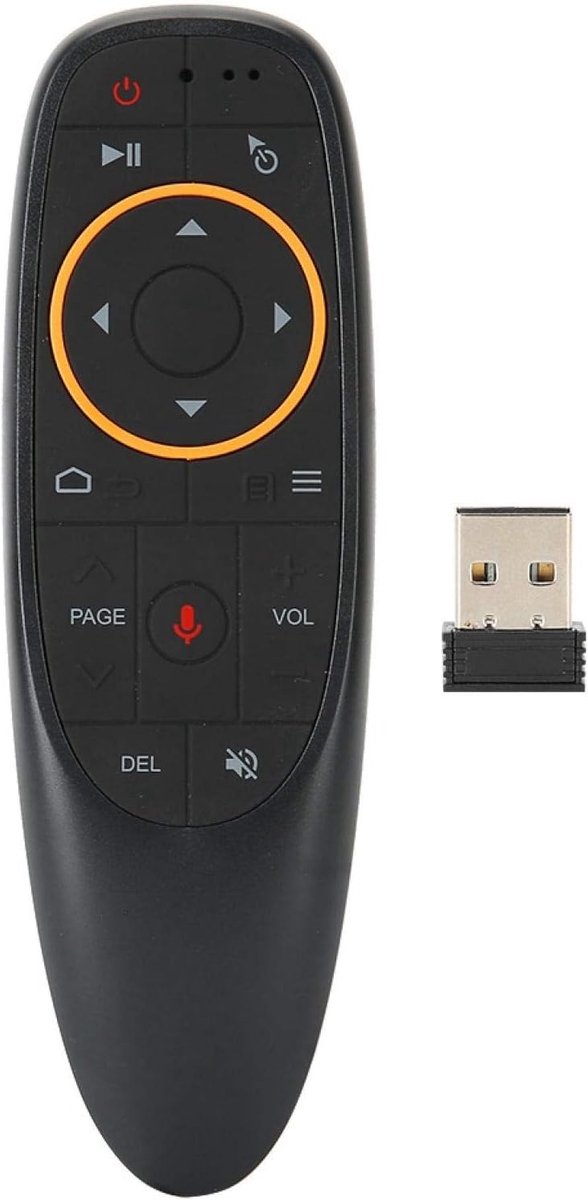 Voice Remote Control 2.4G Air Mouse Mini Wireless Keyboard with Gyroscope for TV Box PC TV Black(Black) - ShopVlot