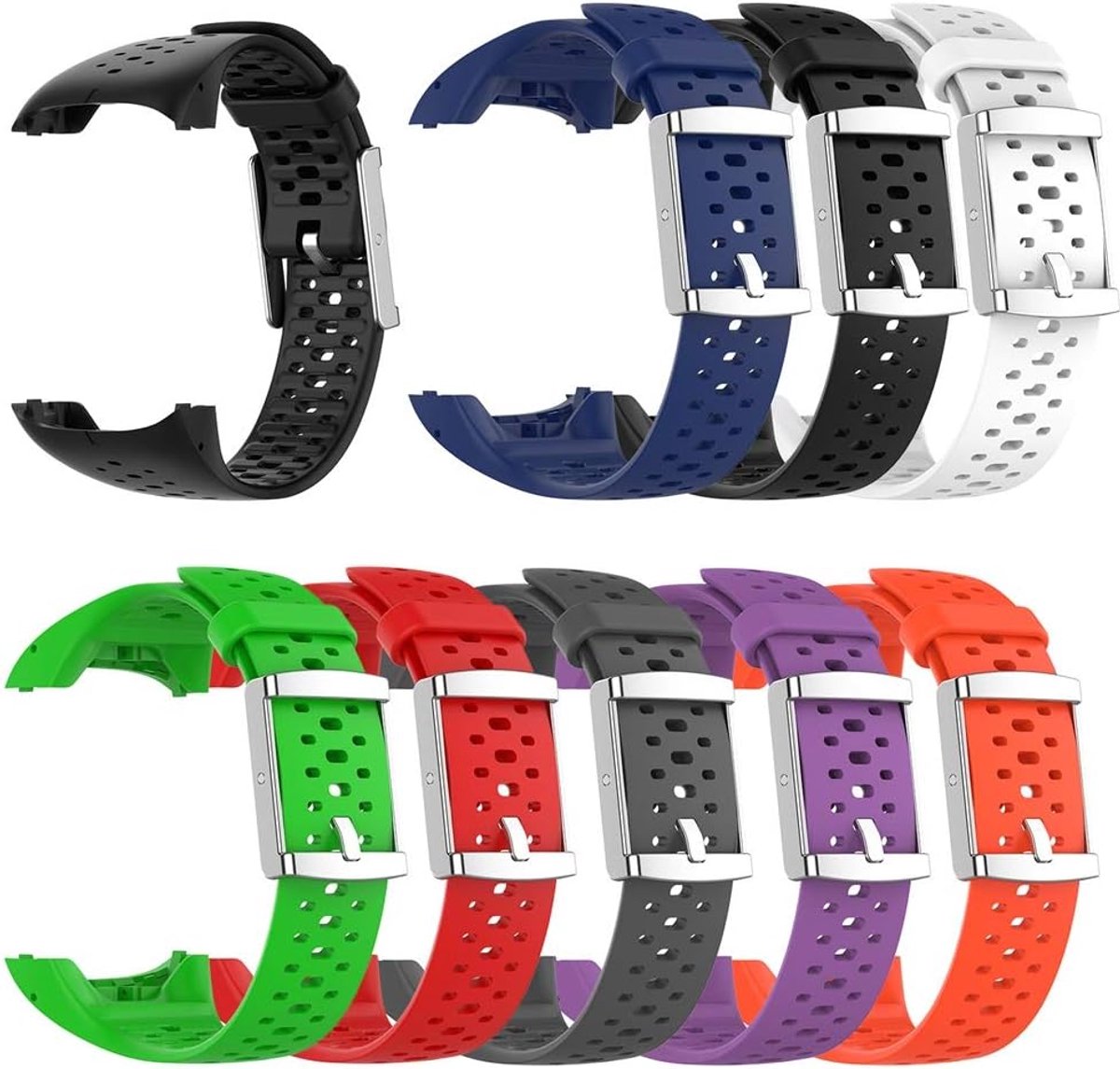 SnelShoppen - Silicone Horlogeband Geschikt voor Polar M400/M430 - Zacht Sport Wristband Set - Vervangband Fitness Tracker - Meerdere Kleuren - Waterd