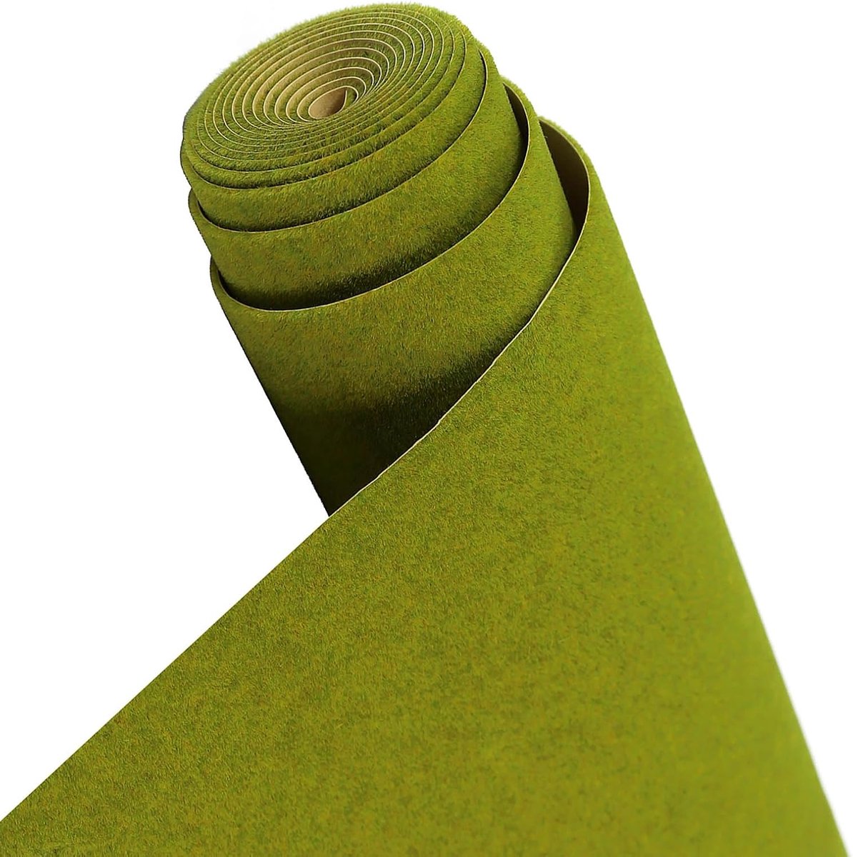 SnelShoppen - 200x40cm Model Spoorweg Grasmat Turf Landschapsdecoratie - Kleurgesorteerde Weide Mat Mini Tuin Bonsai Decor (Groen Geel)