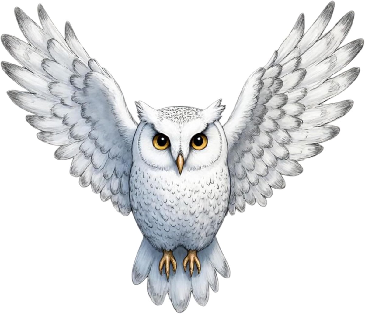 SnelShoppen - Witte Uil Autostickers met Spreidvleugels - 14,5 cm Waterdichte Vinyl Bumperstickers voor Voertuigen, Motorfietsen, Laptops, Koffers, Gl