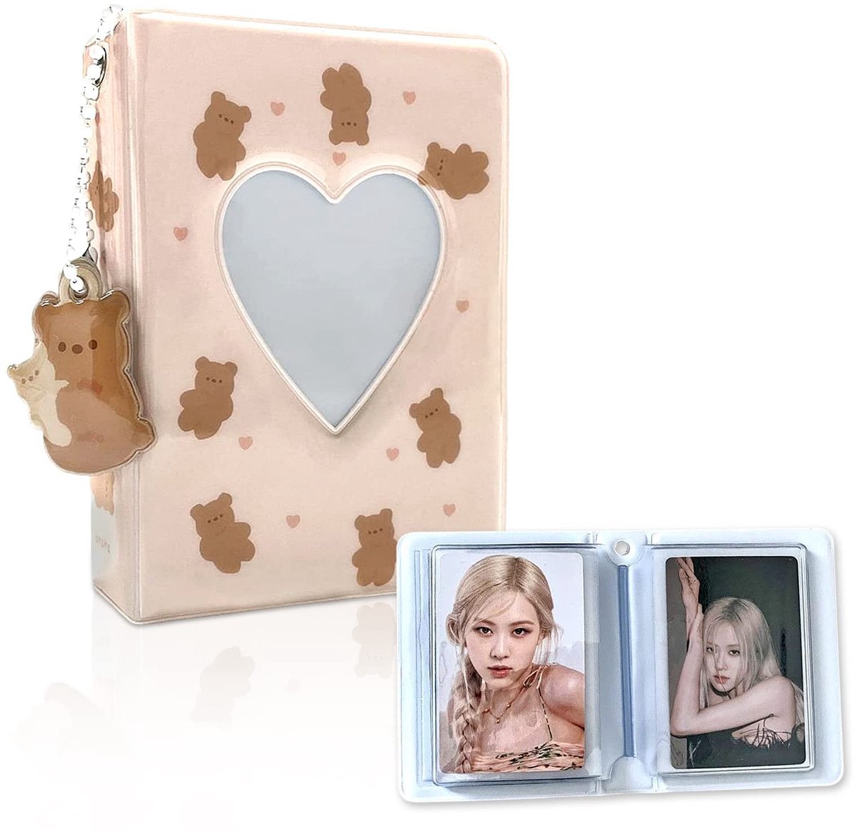 Mini Fotoalbum voor 3 inch Kpop Fotokaarten - Bruin
