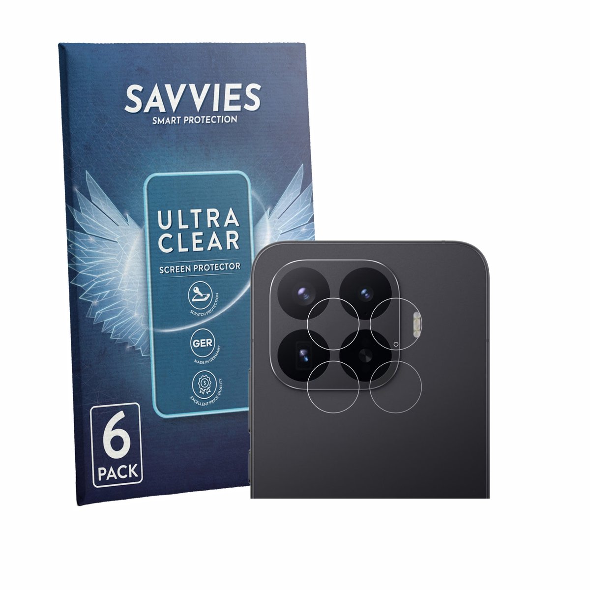 Savvies - Screenprotector voor Xiaomi 17T Pro (ALLEEN Camera Lens) - Folie Beschermfolie transparant 6 Stuks