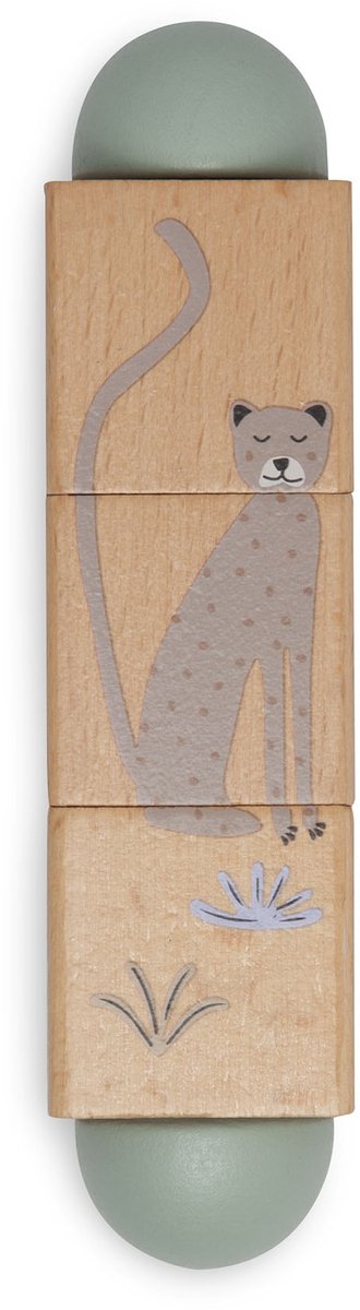 Jollein 105-001-67103 - Puzzel - Hout - Draaipuzzel - Jungle Jambo van Jollein — afbeelding 2