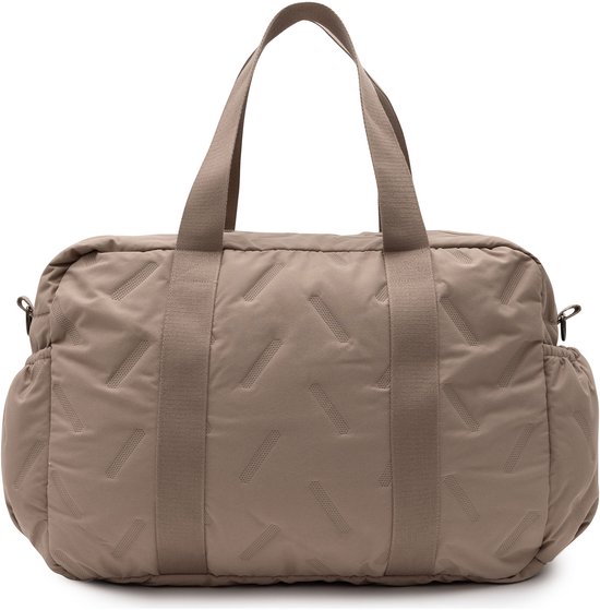 Jollein Luiertas - Embossed Lily - Polyester - 42x30cm - Milky Coffee — afbeelding 3