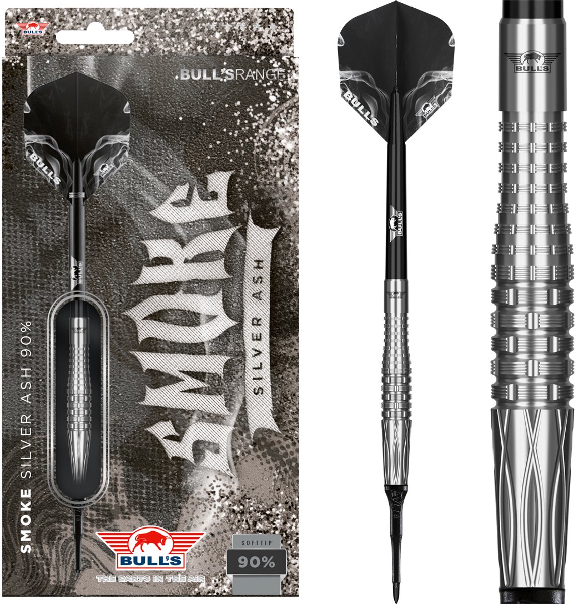 Bull's Smoke Silver Ash 90% Soft Tip - Dartpijlen - 20 Gram