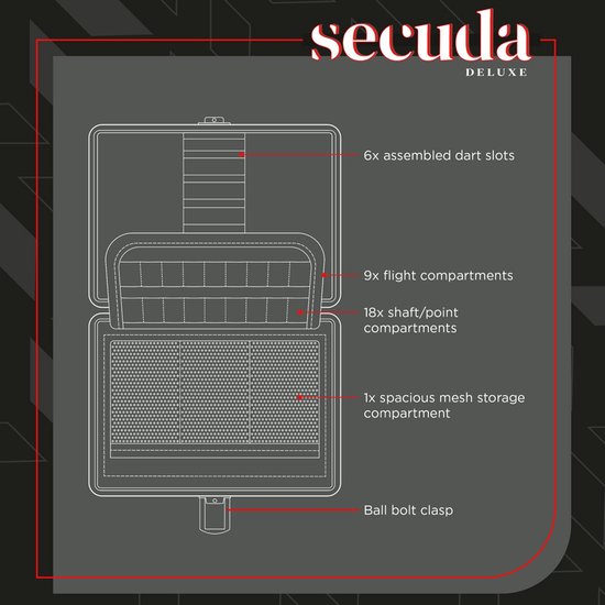 Bull's Secuda Deluxe Case - Dart Case van Bull's — afbeelding 3