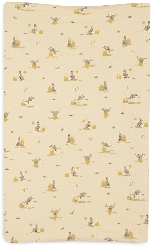 Jollein Aankleedkussenhoes - 50x70 cm - Cloudy Rib - Kangaroots — afbeelding 2