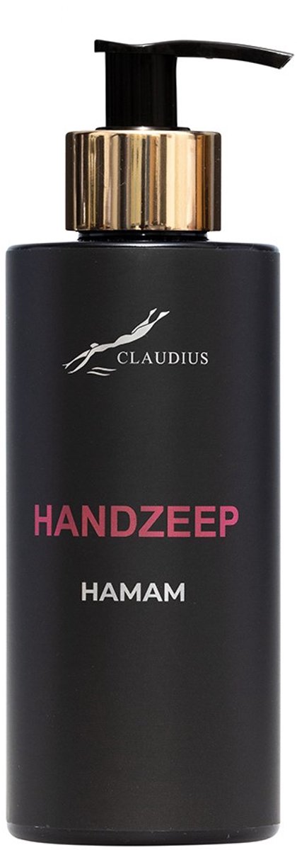 Handzeep Hamam 300 ml - met gouden pomp - zwarte fles