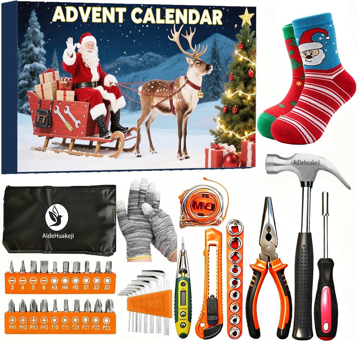 Adventskalender - Kleur - Gereedschapsaccessoires voor Mannen