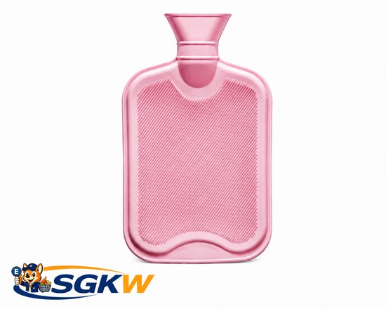 Kruik - Waterzak - Warmwaterkruik van natuurlijk rubber, 2 liter, roze