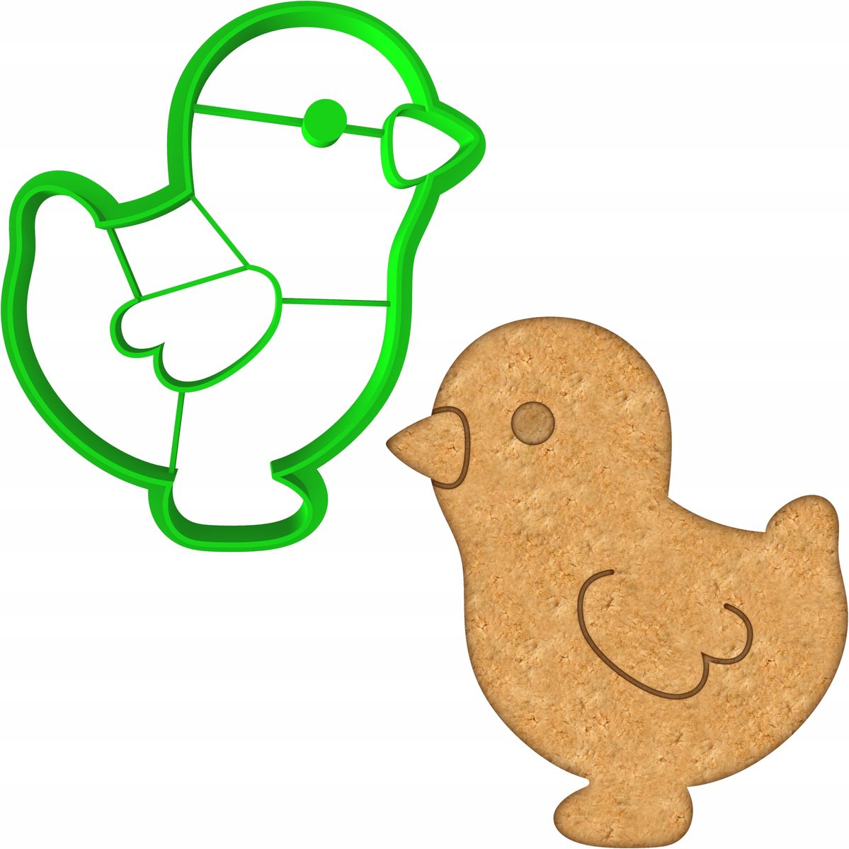 Paas Koekjesvorm Kipje - 8cm - Bakvorm voor Koekjes & Peperkoek