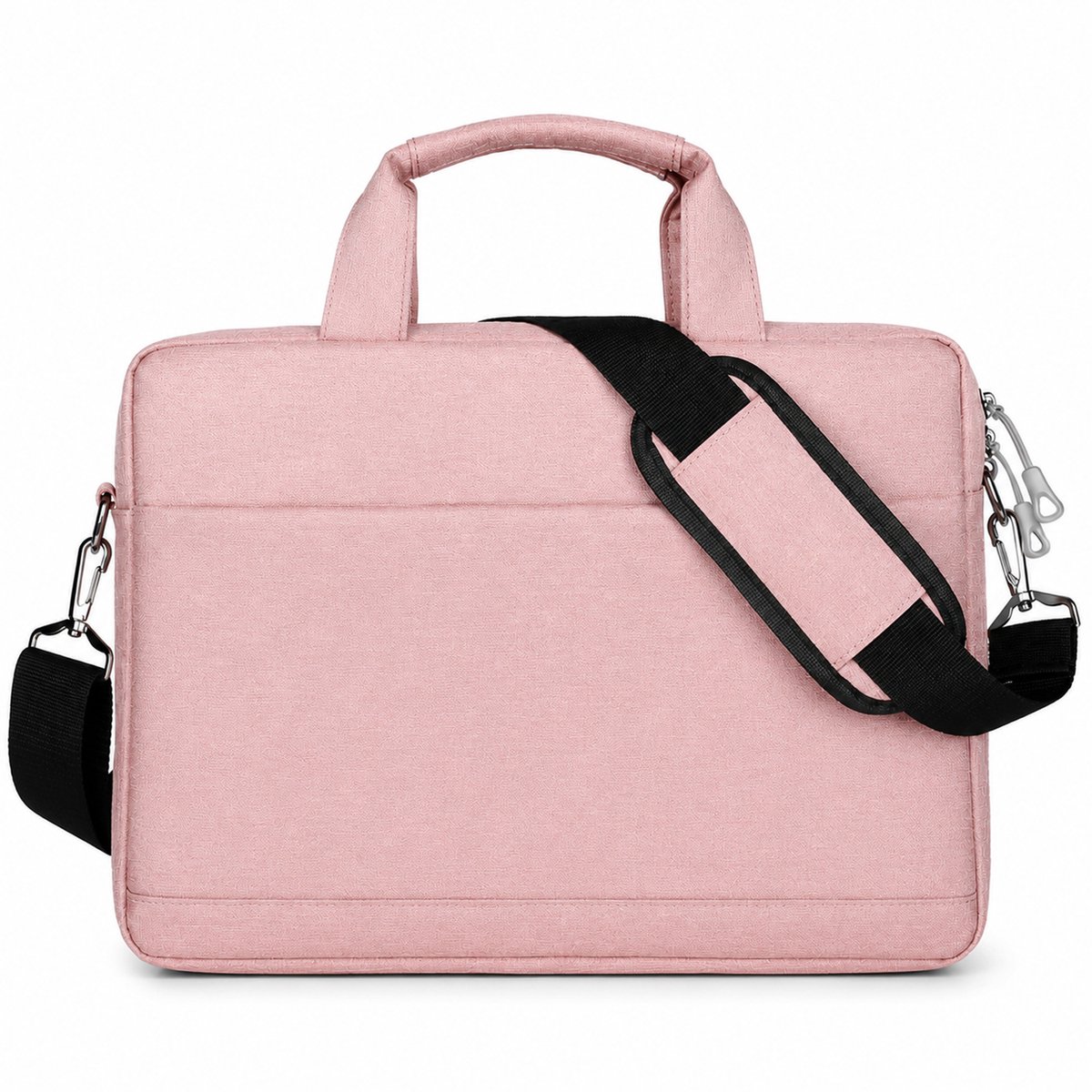 Laptoptas - Gewatteerde Laptophoes met Ritssluiting - Geschikt voor Dames en Heren - Perfect voor Zakelijk School en Kantoor - Formaat 37x28x7 cm - 1 Stuk - Roze Kleur