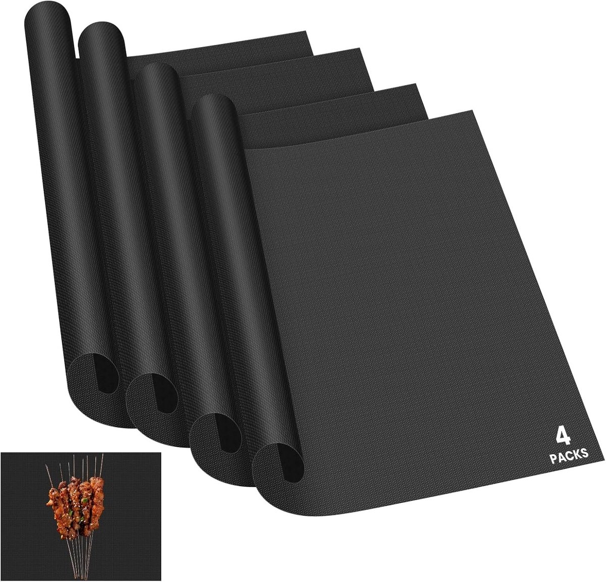 Bakplaat XXL - Zwart - 40 x 50 cm - Herbruikbare Anti-aanbak Mat - Voor Oven