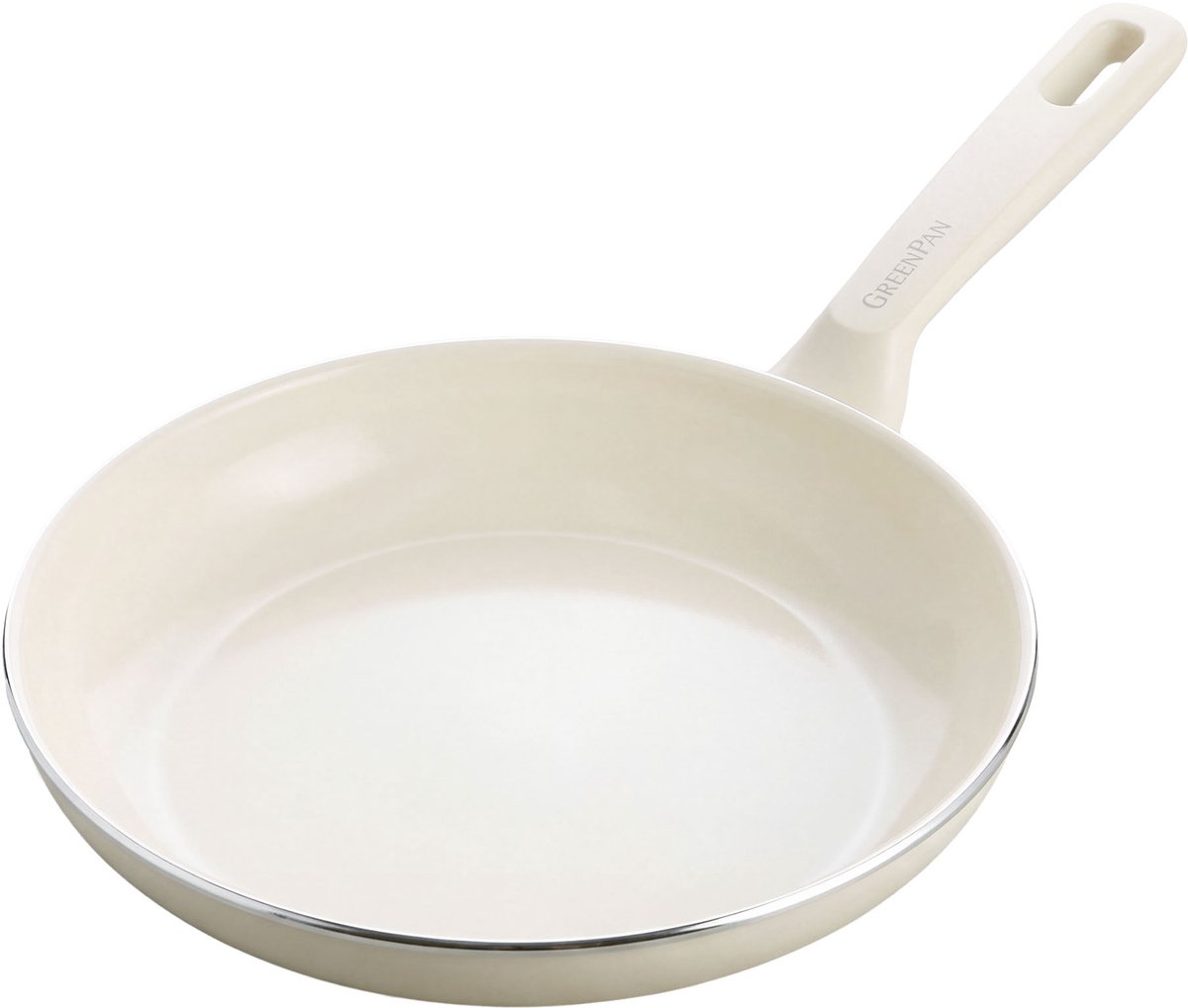 GreenPan Memphis Koekenpan 30 cm - PFAS-vrije antiaanbaklaag - Koekenpan inductie - Keramische koekenpan - Ovenbestendig tot 160°C - Stay-cool handgreep - Crème