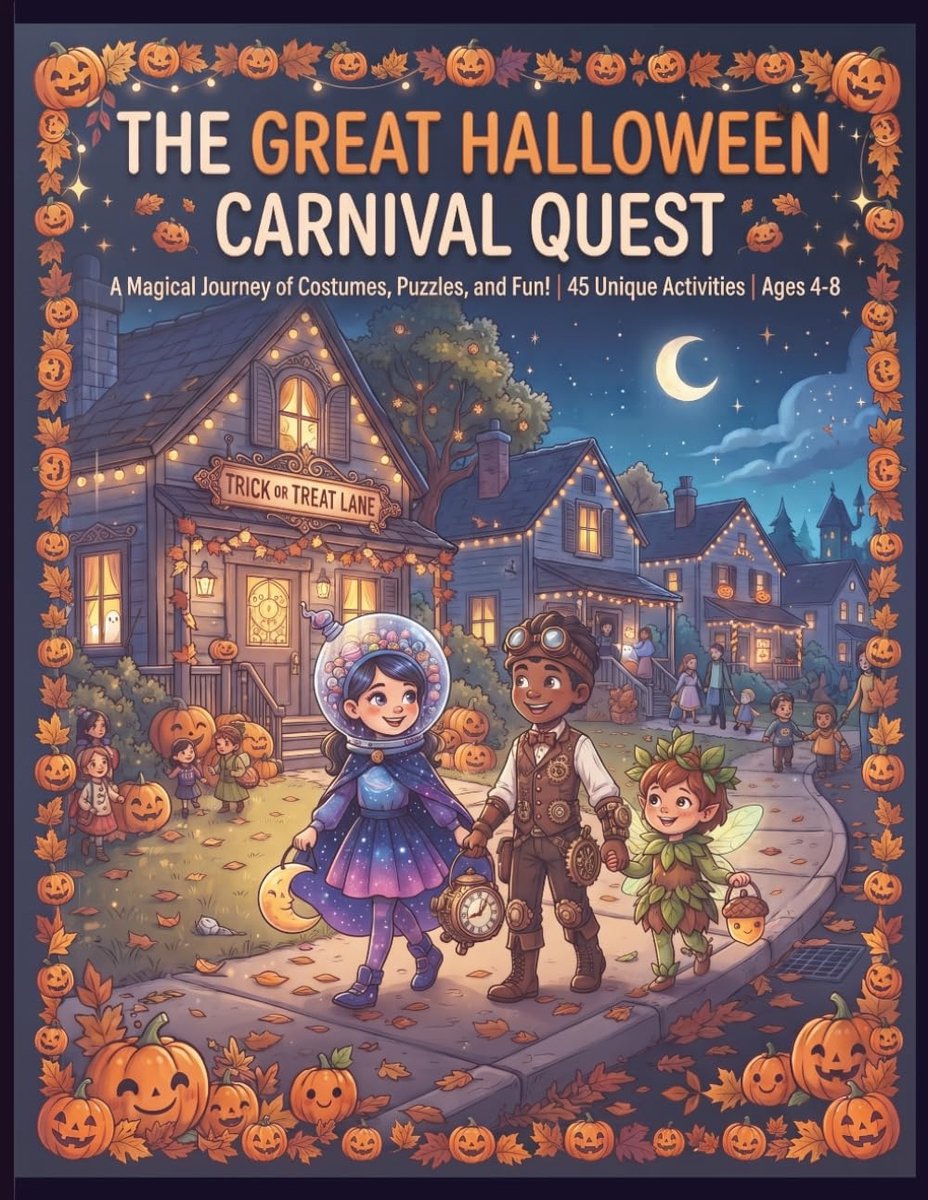 The Great Halloween Carnival Quest: A Magical Journey of Costumes, Puzzles, and Fun! 45 Unique Activities for Kids - ShopVlot