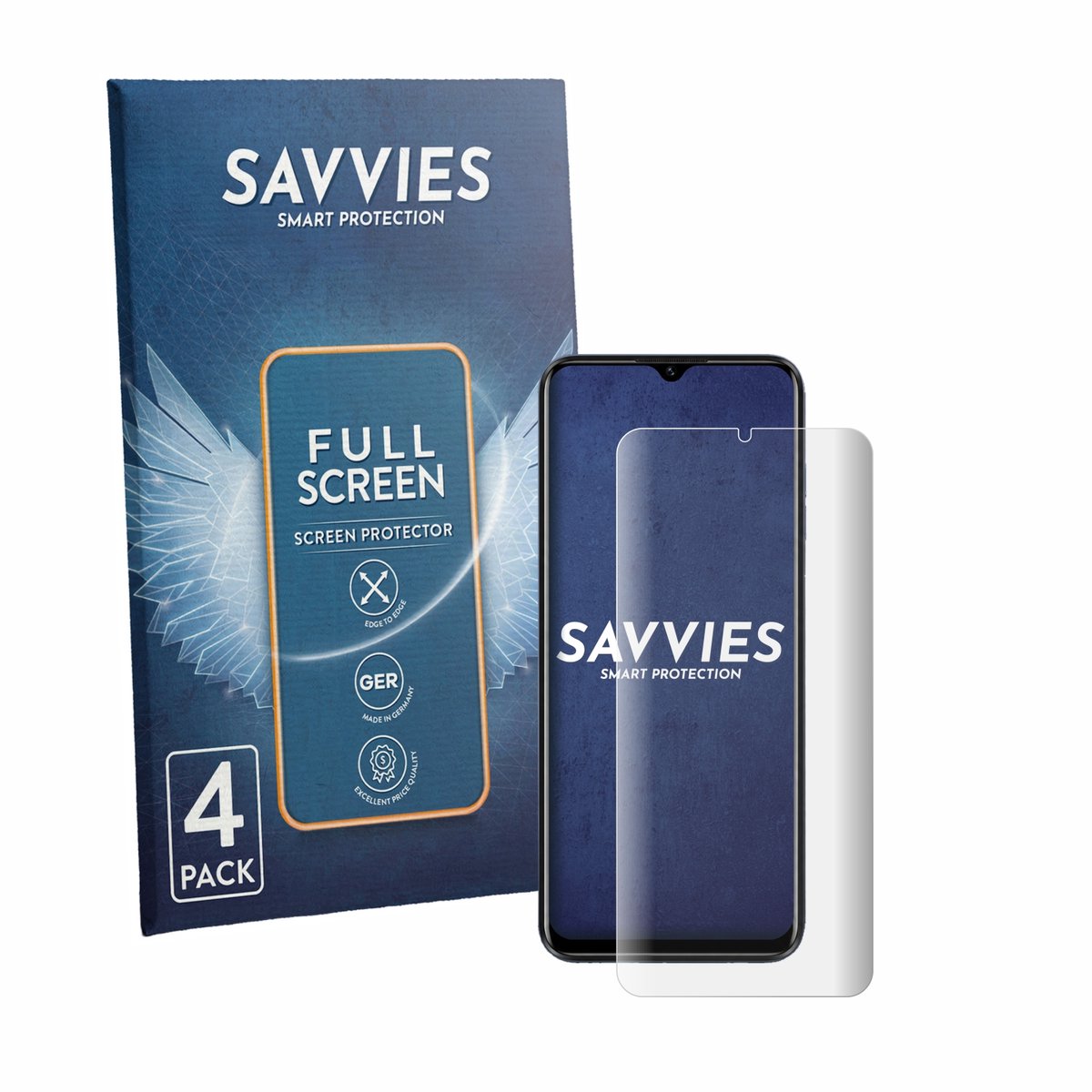 Savvies - Screenprotector voor Lagenio A10 Pro - Folie Beschermfolie transparant volledig dekking 4 Stuks
