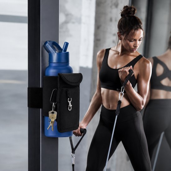 Magnetische Fleshouder - Waterfles Houder met Sterke Magneten - Met Opbergvak & Sleutelhanger - Voor Sportschool, Fitness, Thuis & Outdoor - Tot 1,5 kg — afbeelding 5