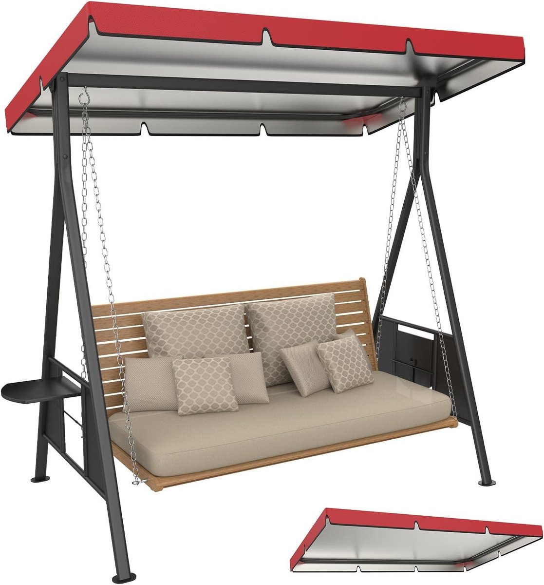 Vervangende hoes voor schommelbank, waterdicht en stevig, 15,5 x 9,7 x 1,5 cm, ideaal voor tuin, terras en buitengebruik