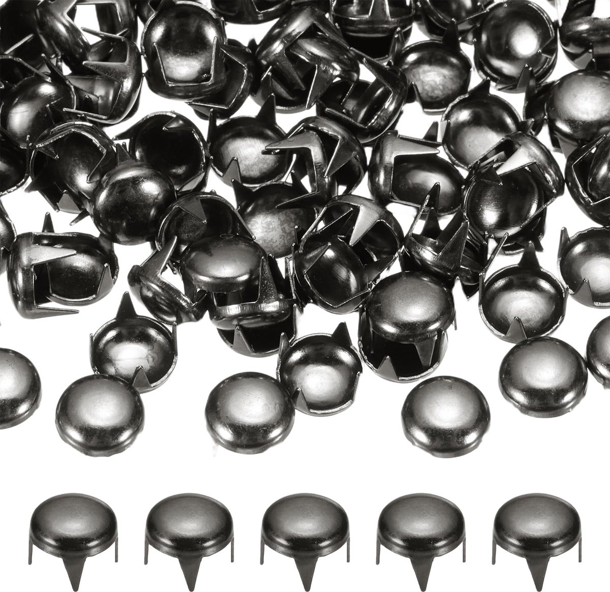 Ronde Dom Nieten Set - 180 Stuks, 8mm, Bruin, voor DIY en Decoratie
