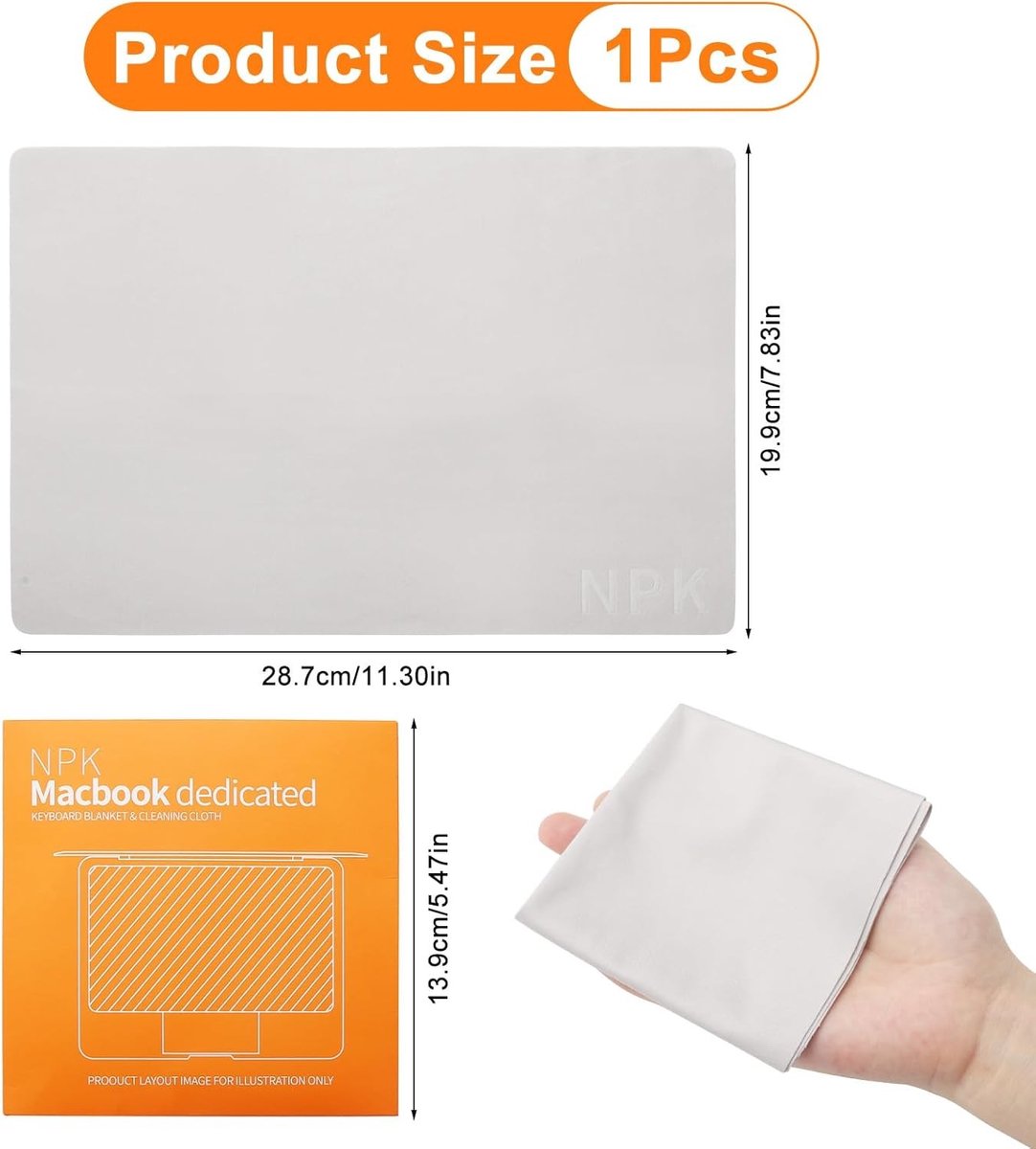 Reinigingsdoek en Toetsenbordhoezen voor MacBook Pro 13/14 inch en Air - Ideaal voor Scherm- en Toetsenbordbescherming, Stofvrij en Krassenbestendig