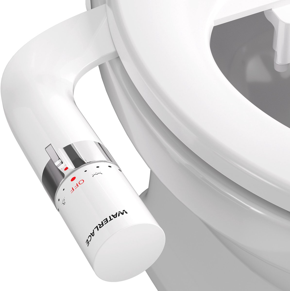 Auralum Max Luxe Ultra Slim Bidet Opzetstuk voor Toiletbril - Met 2 Sproeikoppen - Instelbare waterdruk -Eenvoudig te Installeren - Voor Anale en Intieme Reiniging - Universeel - Wit&Chroom