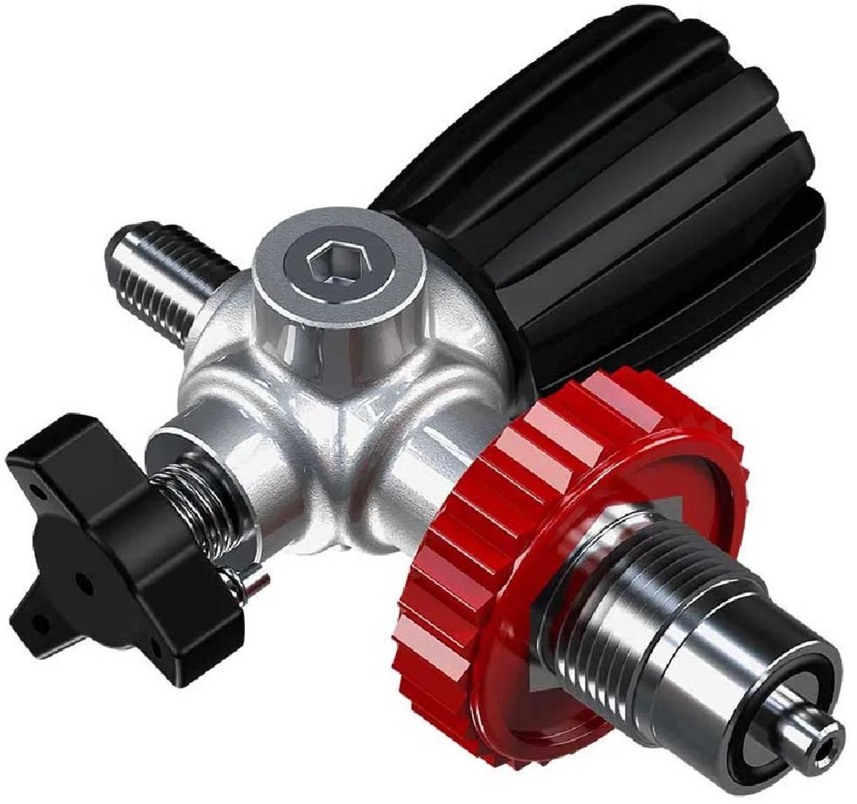Coltri 300 Bar Drv Din Bottle Connection Klep Zilver