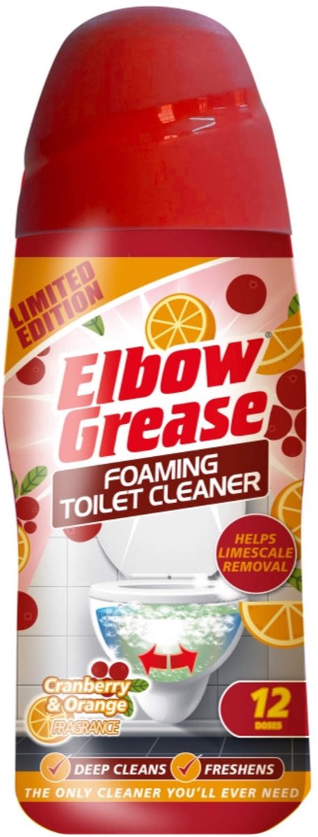 Actieve schuimreiniger voor het toilet met cranberry & sinaasappel, 500 g – reinigingsproduct voor toiletten – geur granaatappel en sinaasappel
