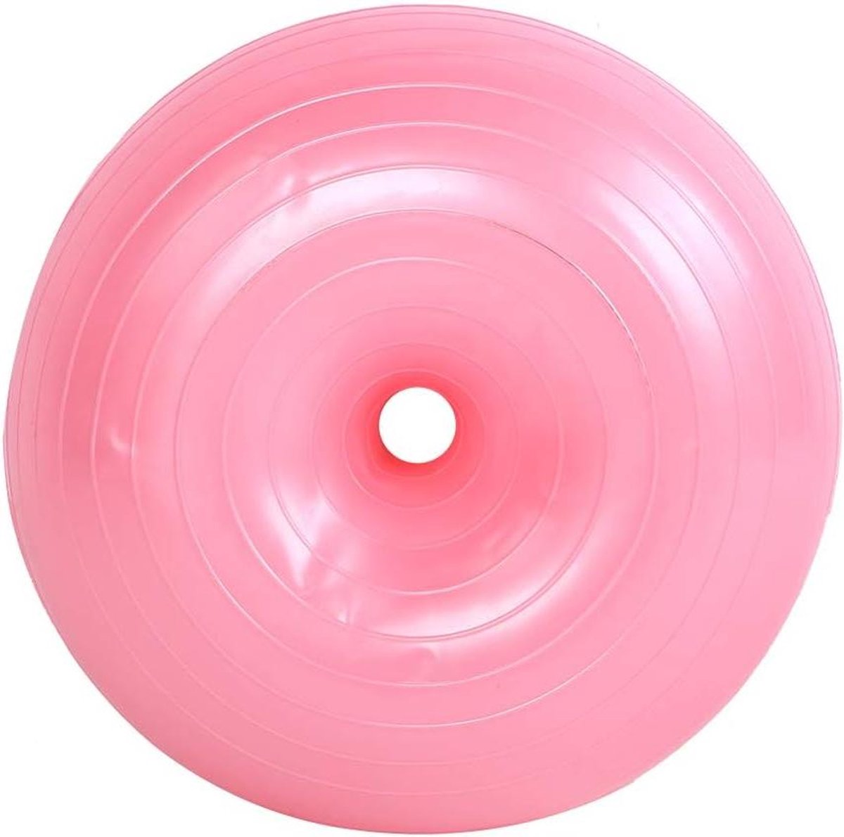 Opblaasbare Zitoefening - Donut Bal - Stabiliteit Trainen - Inclusief Voetpomp - 50 cm - Roze