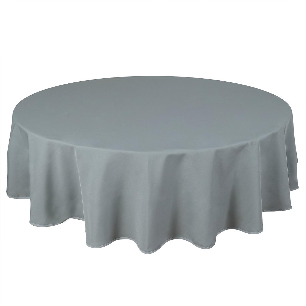 Tafelkleed - Lichtgrijs - 180 cm - Onderhoudsvriendelijke Katoen - Voor Ronde Tafels