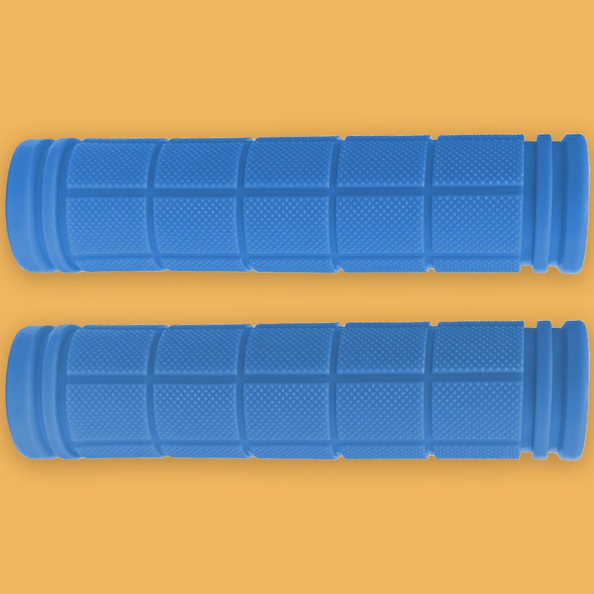 Fietsgrips ergonomisch van zacht rubber 120mm blauw