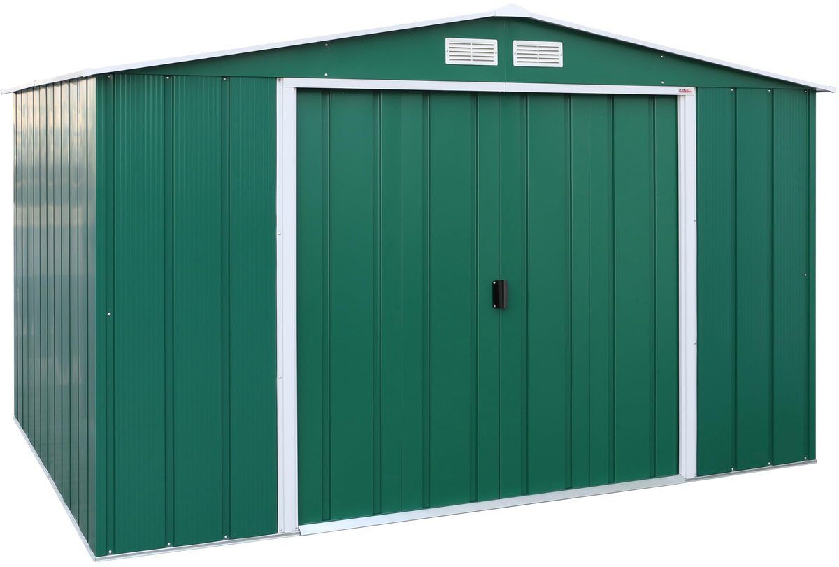 Duramax Tuinhuis van metaal, ideaal voor de tuin, afmetingen 2.423 x 3.221 x 1.961 mm, oppervlakte 7,80 m² - ShopVlot