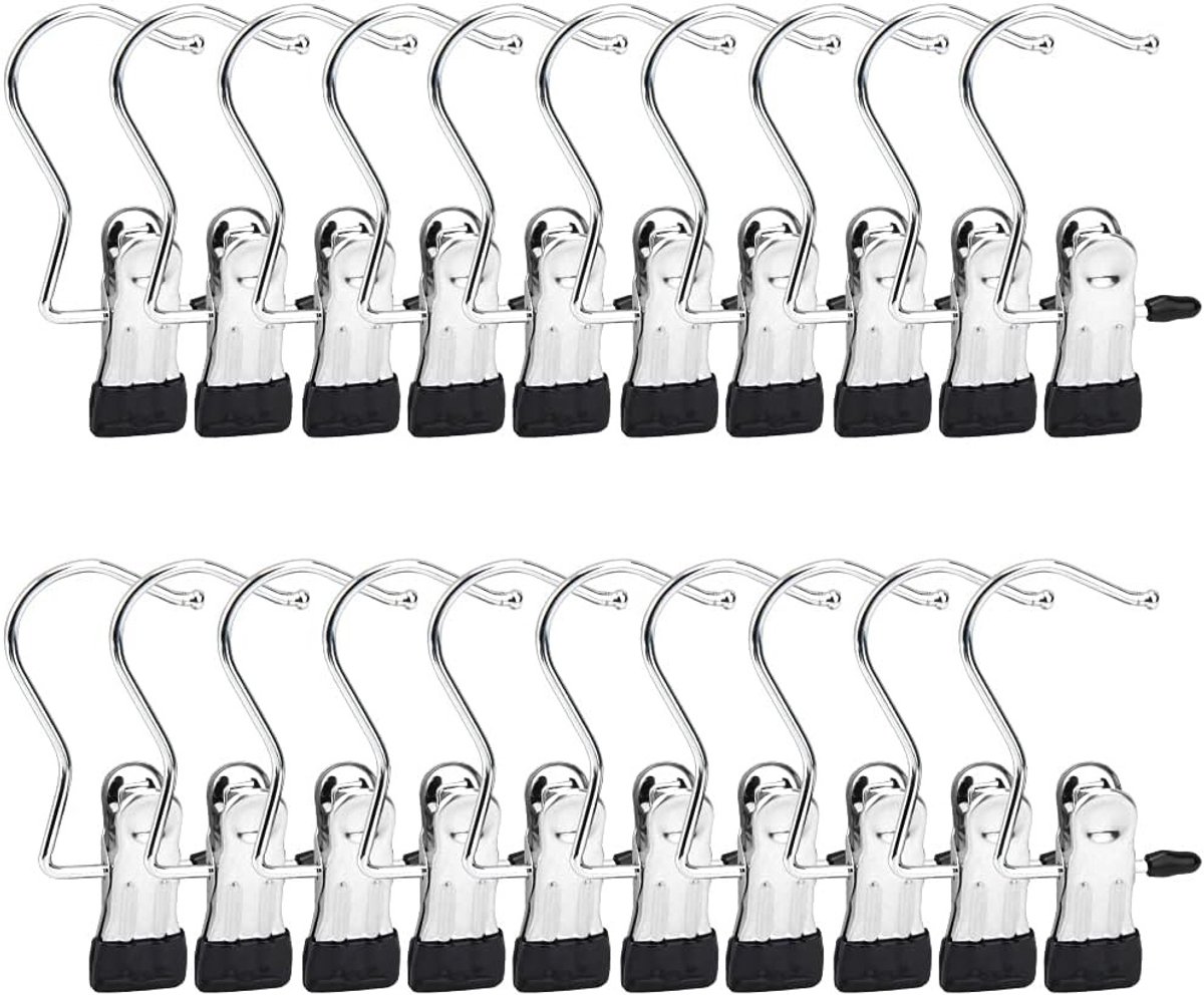 Knijphangers - Zwart - 11 x 5 cm - Antislip Clips - Voor Kleding en Schoenen