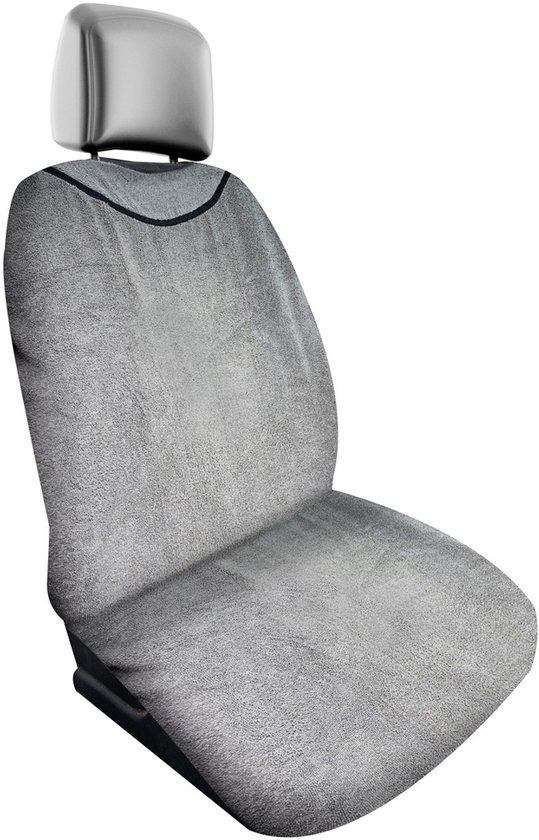 Dunlop Badstof Autostoelhoes 130 X 70 Cm - Universele Pasvorm - Machinewasbaar - Grijs