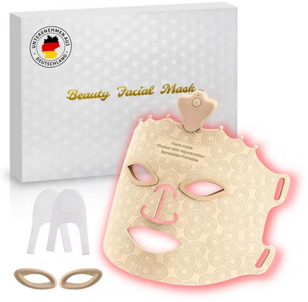 FOSMET LED Gezichtsmasker - Huidverjongingsapparaat - Gezichtsmassage Apparaat - 7 Kleuren Lichttherapie Met Roodlicht - 240 LEDS - Tegen Acne, Fijne Lijntjes & Huidverjonging - Infraroodtherapie - Collageen Stimulatie - Anti-Aging Gezichtsverzorging