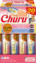 Inaba Ciao Churu Creamy Puree Liquid Kattensnack Zalm & Tonijn 20x14g