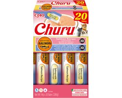 Inaba Ciao Churu Creamy Puree Liquid Kattensnack Zalm & Tonijn 20x14g