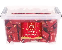 Côte d'Or Mini Bouchée chocolade kerstcadeau met opschrift "Vrolijk Kerstfeest" - 2000g