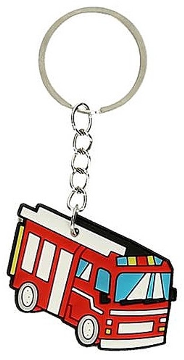 Brandweer Sleutelhanger & Tashanger - Brandweerauto Sleutelring - Strak & Gedetailleerd Ontwerp - Stevige Ring