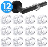 Nuvance Deurstopper - Deurbuffer Transparant - Deurstop - Set van 12 - Deurklink Bescherming - Deurstopper Buiten & Binnen