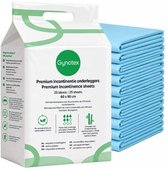 Gynotex – Premium incontinentie bed onderleggers – matrasbeschermers - 60x90 cm - 25 stuks – met bamboevezels