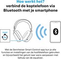 Diagram van het verbinden van de koptelefoon via Bluetooth met een smartphone met behulp van de Sennheiser Smart Control-app.