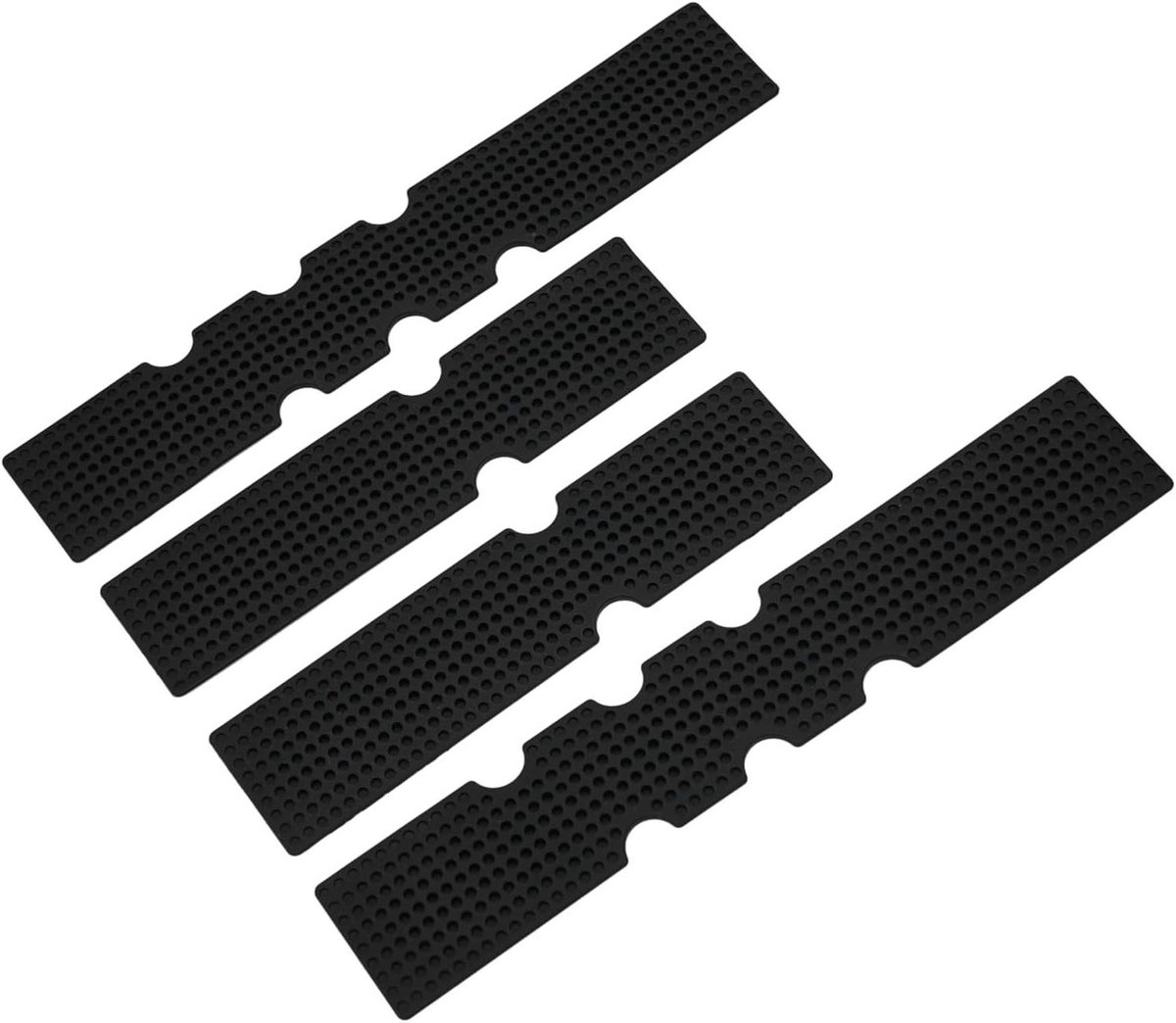 Stuurtape Set - Fietshandvatten Pads - Comfortabel Fietsen - Schokabsorberend Silicagel - 4 Delig Pakket - Zwart