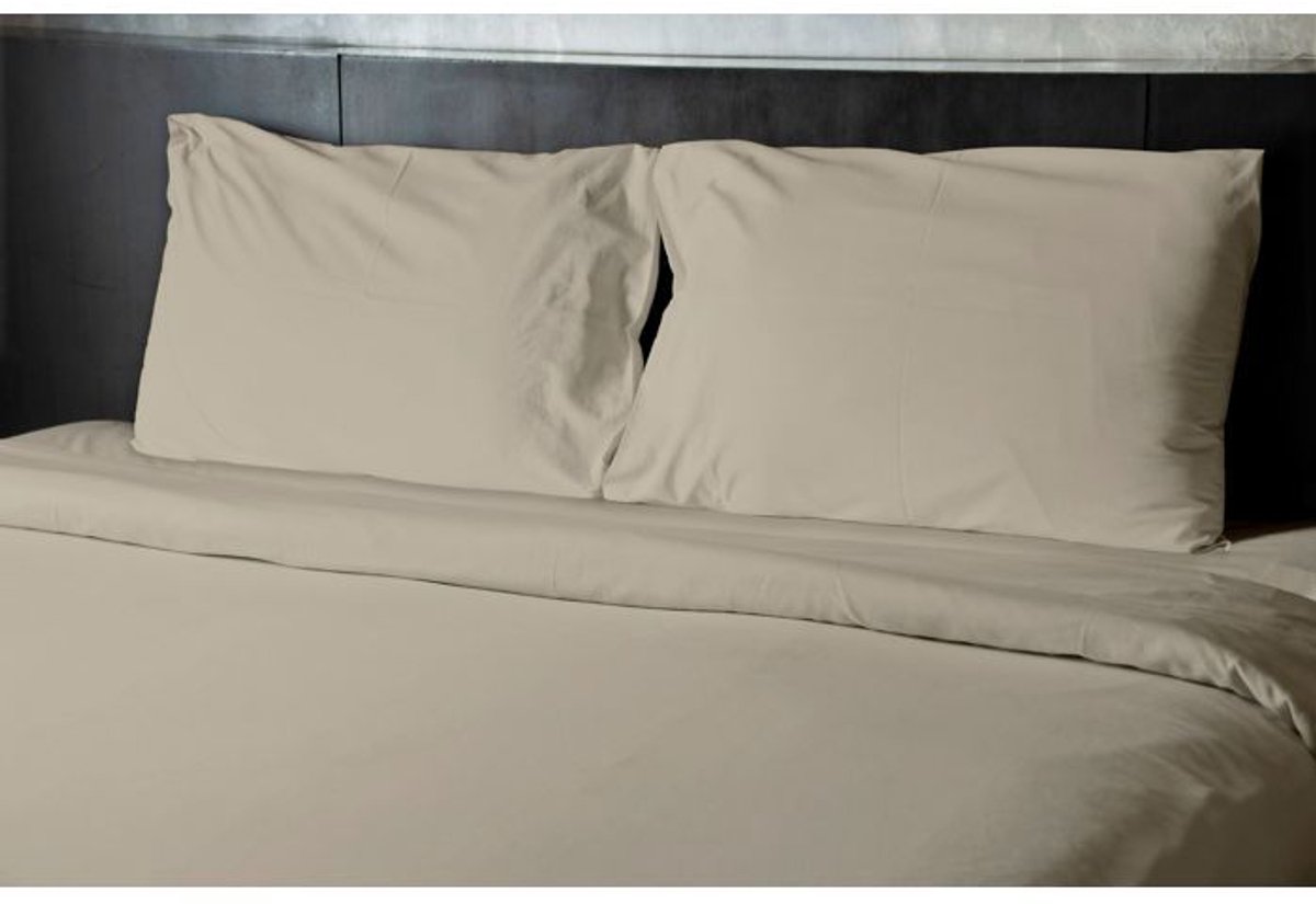 Bovenlaken - LOVELY HOME - 100% katoen - 180 x 190 cm - Lichtbeige
