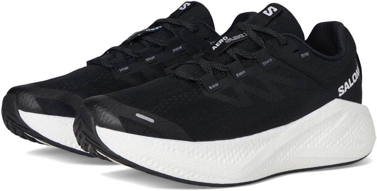 Salomon Aero Glide 3 - Heren Hardloopschoen - Zwart/Wit/Asfalt - 44 2/3