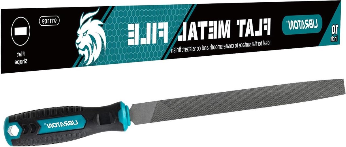 Metalen Vijl - Handvijl Koolstofstaal - Metaal Bewerken - Ergonomisch Handvat - 25 cm Lengte - Zwart